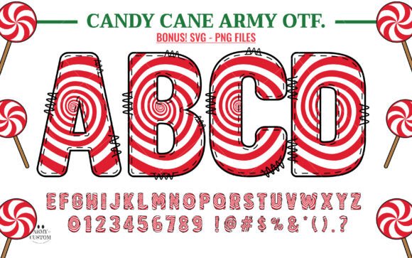 Candy Cane Army Font for Web Designers