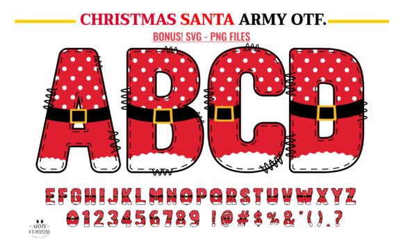 Christmas Santa Army Font: A Festive Addition to Your Design Toolkit