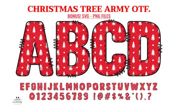 Christmas Tree Army: A Festive Font for Digital Design