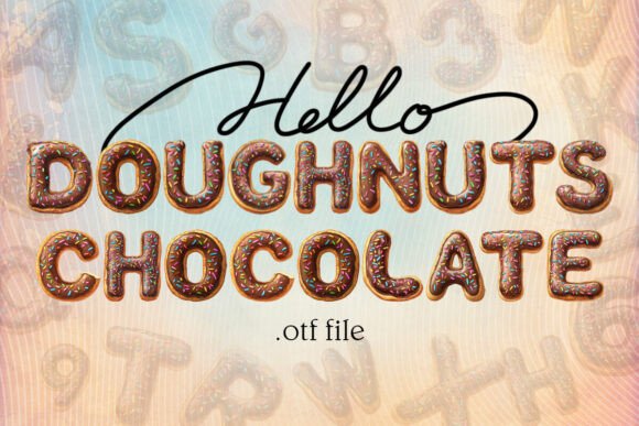 Doughnuts Chocolate Font for Editorial Design