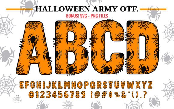 Halloween Army Spider Font for Branding Magic