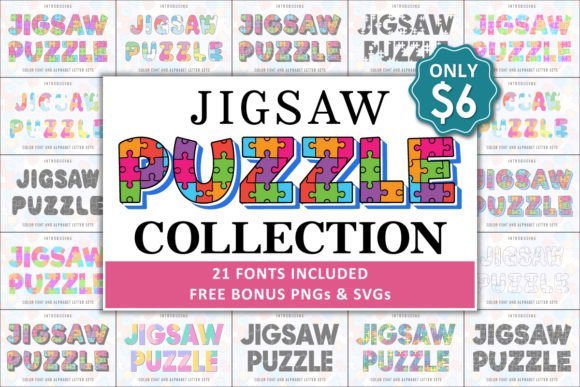 Jigsaw Puzzle Collection: A Font for Creative Branding