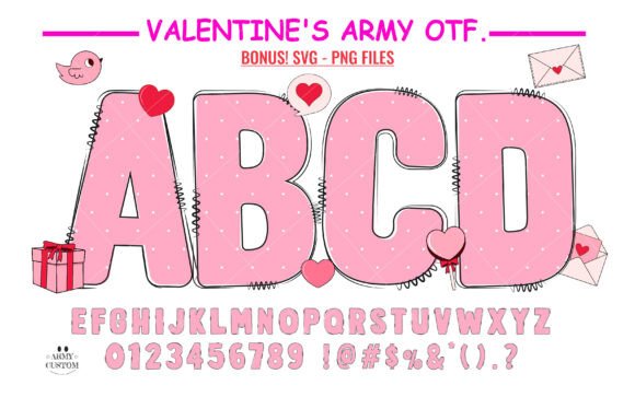 Love Valentine’s Army Dot: A Font for Heartfelt Design