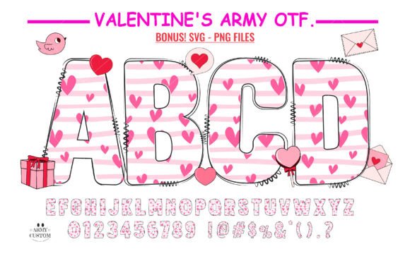 Love Valentine’s Army Stripe: A Designer’s Take on Heartfelt Typography