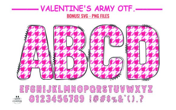 Love Valentine’s Houndstooth: A Font for Heartfelt Design