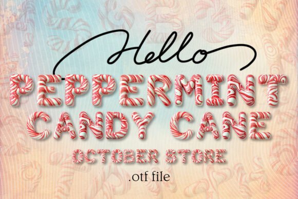 Peppermint Candy Cane: A Festive Font for Editorial Design