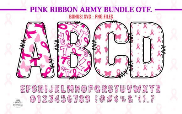 Pink Ribbon Army Bundle: A Font for Purpose and Design