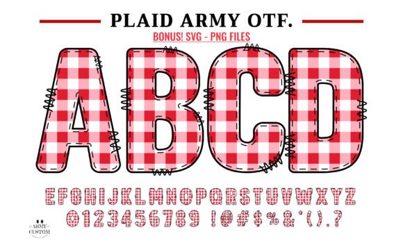 Plaid Army: A Festive Font for Handmade Crafters