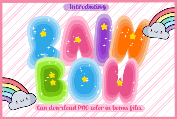 Rain Bow: A Vibrant Font for Editorial Design