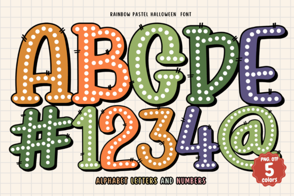 Rainbow Pastel Halloween Font for Branding Projects
