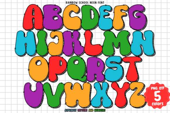 Rainbow School Neon: A Vibrant Font for Digital Design
