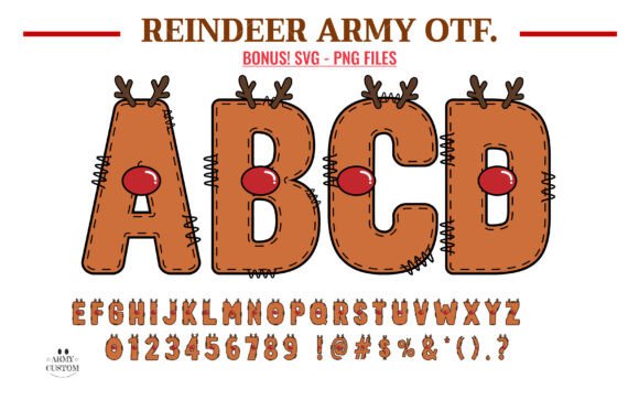 Reindeer Christmas Army: A Font for Festive Editorial Design