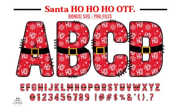 Santa Ho Ho Ho Font for Festive Crafting