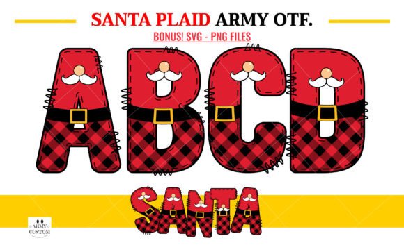 Santa Plaid Army: A Font for the Festive Editorial Design