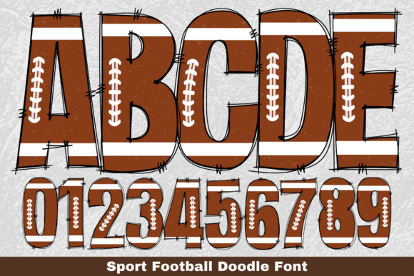 Sport Football Doodle Font for Creative Crafters