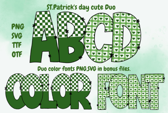 St. Patrick’s Day Cute Duo: A Festive Font for Editorial Design