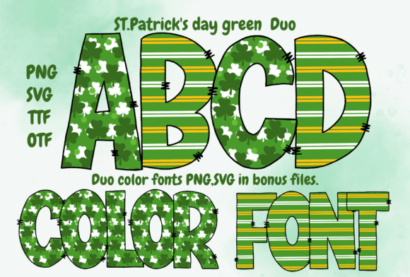 St. Patrick’s Day Green Duo: A Festive Font for Branding Projects