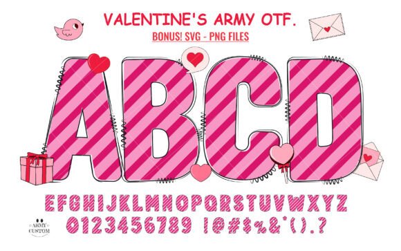 Valentine’s Army Stripe: A Font for Love and Editorial Expression